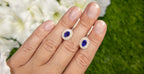 Tanzanite Dangle Earrings Diamond Setting 2.5 Carats Total