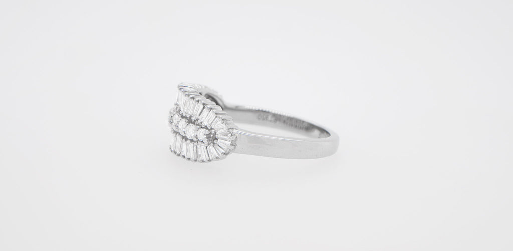 IGI Certified Diamond Ring 1 Carats Total Platinum