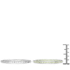 Natural Peridot Hoop Earrings Total 3.50 Carats Rhodium Plated Silver