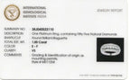 IGI Certified Diamond Ring 1 Carats Total Platinum