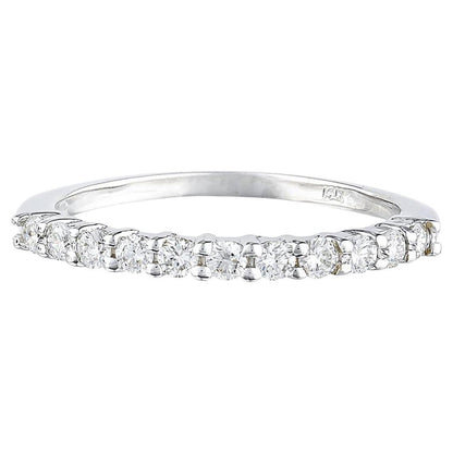 Natural Diamonds Half Eternity Band Ring 14K Gold