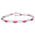 Ruby Bracelet 4.98 Carats 10K White Gold