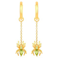 Peridot Spider Earrings 0.48 Carats Gold Plated Silver