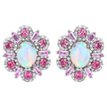 Natural Mixed Gemstones Earrings 3.78 Carats Sterling Silver