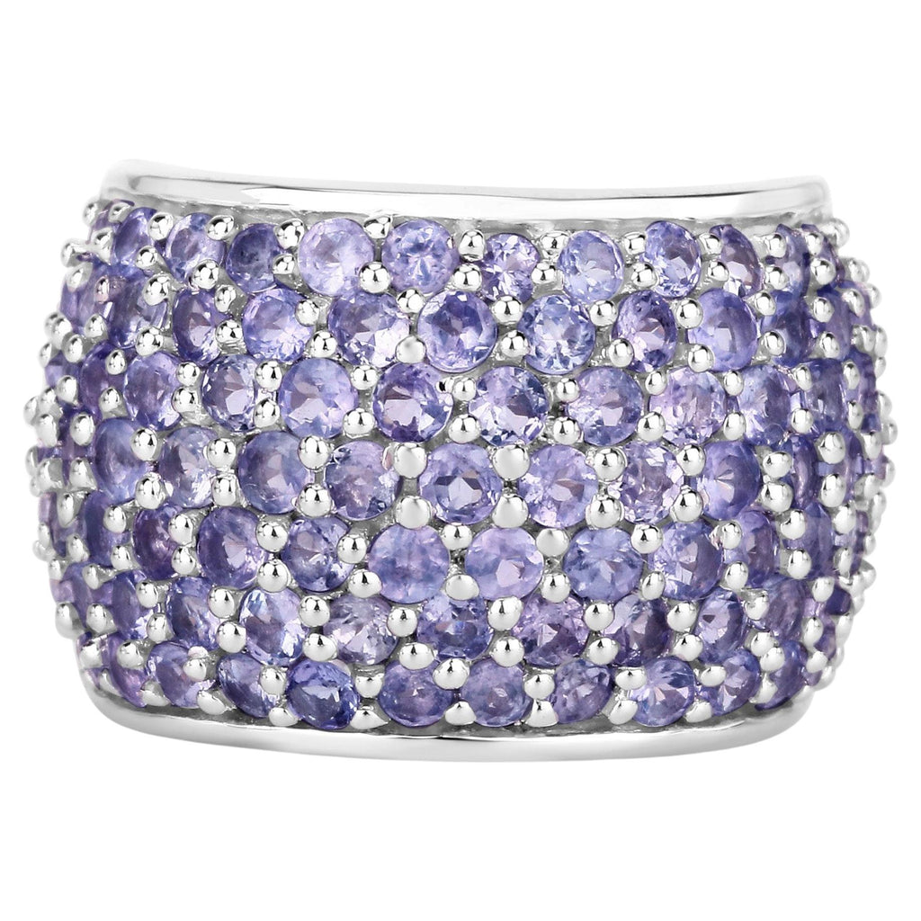 Tanzanite Ring 4.18 Carats Sterling Silver
