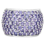 Tanzanite Ring 4.18 Carats Sterling Silver