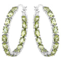 Peridot Earrings 5.08 Carats Sterling Silver