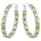 Peridot Earrings 5.08 Carats Sterling Silver