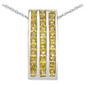 Yellow Sapphire Pendant 2.14 Carats Sterling Silver