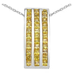 Yellow Sapphire Pendant 2.14 Carats Sterling Silver