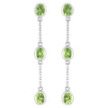 Peridot Earrings 2.08 Carats Sterling Silver