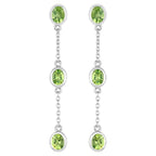 Peridot Earrings 2.08 Carats Sterling Silver