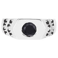 Black Diamond Ring 1.5 Carats Sterling Silver