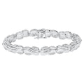 White Diamond Tennis Bracelet 0.80 Carats 14K White Gold Plated Silver