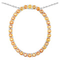 Orange Sapphire Pendant 2.86 Carats Sterling Silver