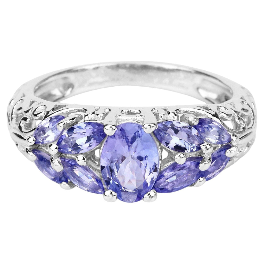 Tanzanite Ring 1.58 Carats Sterling Silver