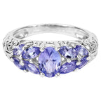 Tanzanite Ring 1.58 Carats Sterling Silver