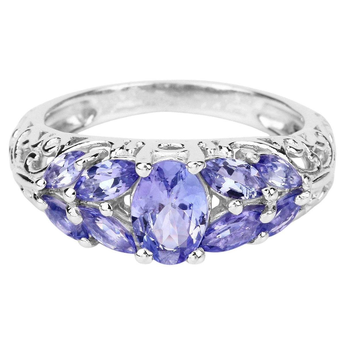 Tanzanite Ring 1.58 Carats Sterling Silver