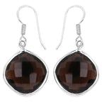 Smoky Quartz Earrings 22.7 Carats Sterling Silver