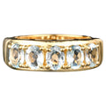 Sky Blue Topaz Ring 1.80 Carats Gold Plated Silver
