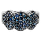 Blue Sapphire Ring 2.34 Carats Sterling Silver