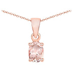 Morganite Pendant 0.68 Carats Gold Plated Silver