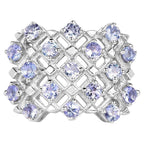 Tanzanite Ring 1.52 Carats Sterling Silver