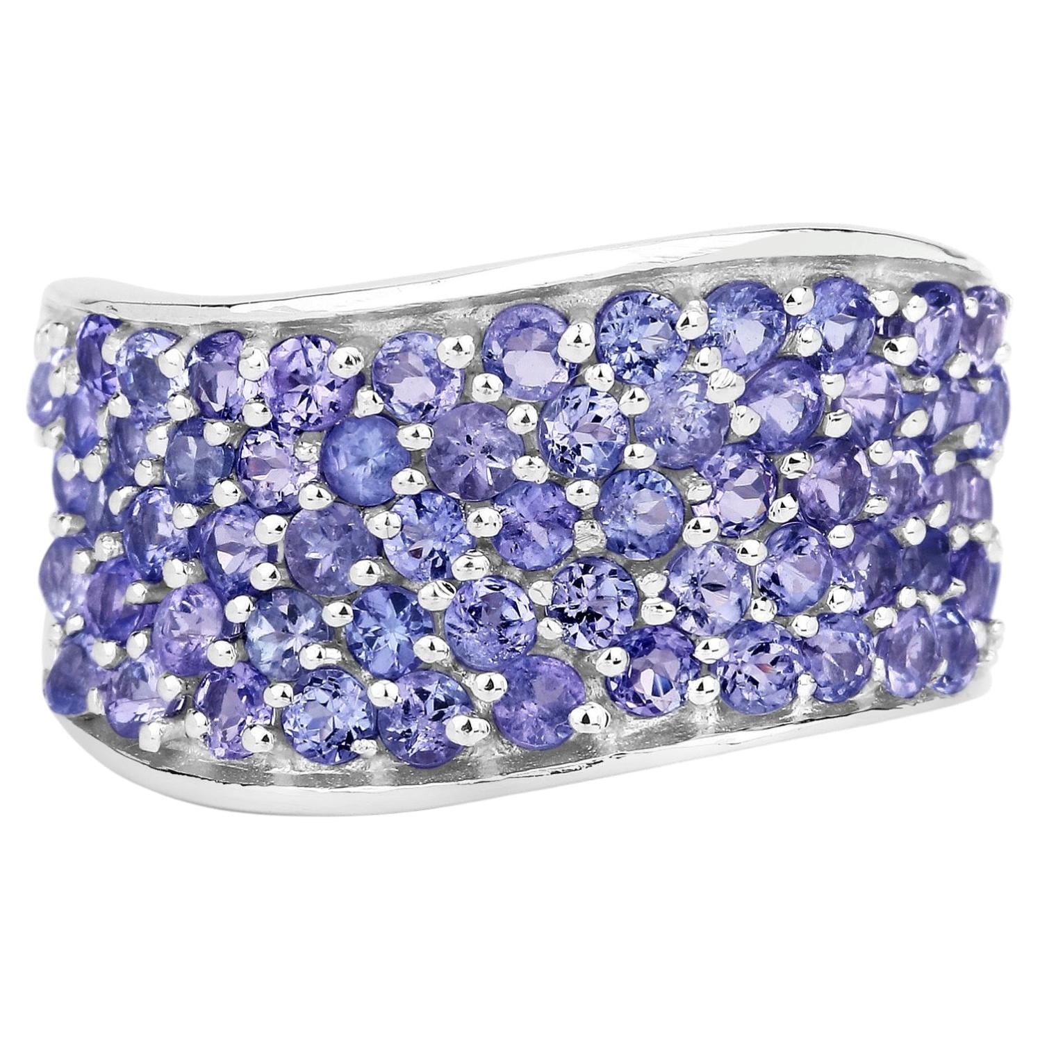 Tanzanite Ring 2.12 Carats Sterling Silver