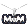 Blue Sapphire Pendant 1 Carats Sterling Silver