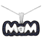 Blue Sapphire Pendant 1 Carats Sterling Silver