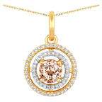 Morganite Pendant With Diamonds 0.56 Carats 14K Yellow & White Gold