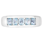 Blue Topaz Ring 0.94 Carats Sterling Silver