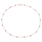 Morganite Necklace 1.6 Carats Gold Plated Silver