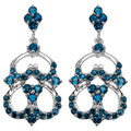 London Blue Topaz Dangle Earrings 4.8 Carats Sterling Silver