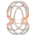 Diamond Ring 0.72 Carats Gold Plated Silver