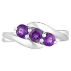 Amethyst Ring 0.7 Carats Sterling Silver