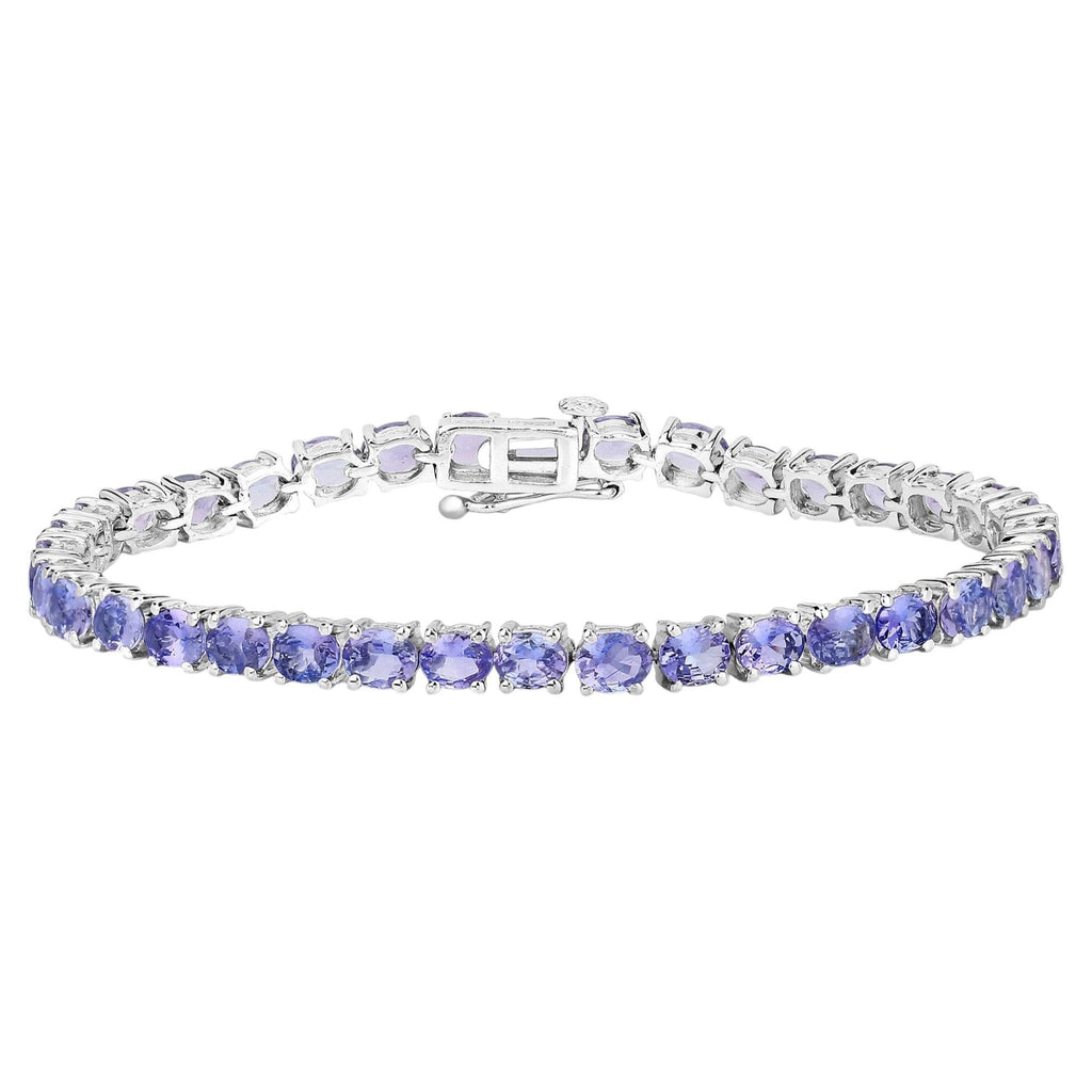 Tanzanite Tennis Bracelet 12.2 Carats Sterling Silver