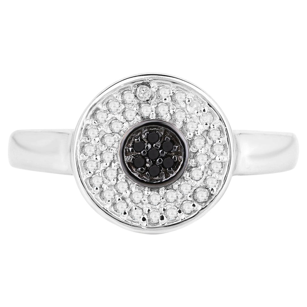 Multicolor Diamond Ring 0.18 Carats Sterling Silver