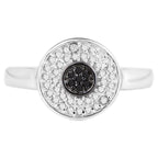 Multicolor Diamond Ring 0.18 Carats Sterling Silver