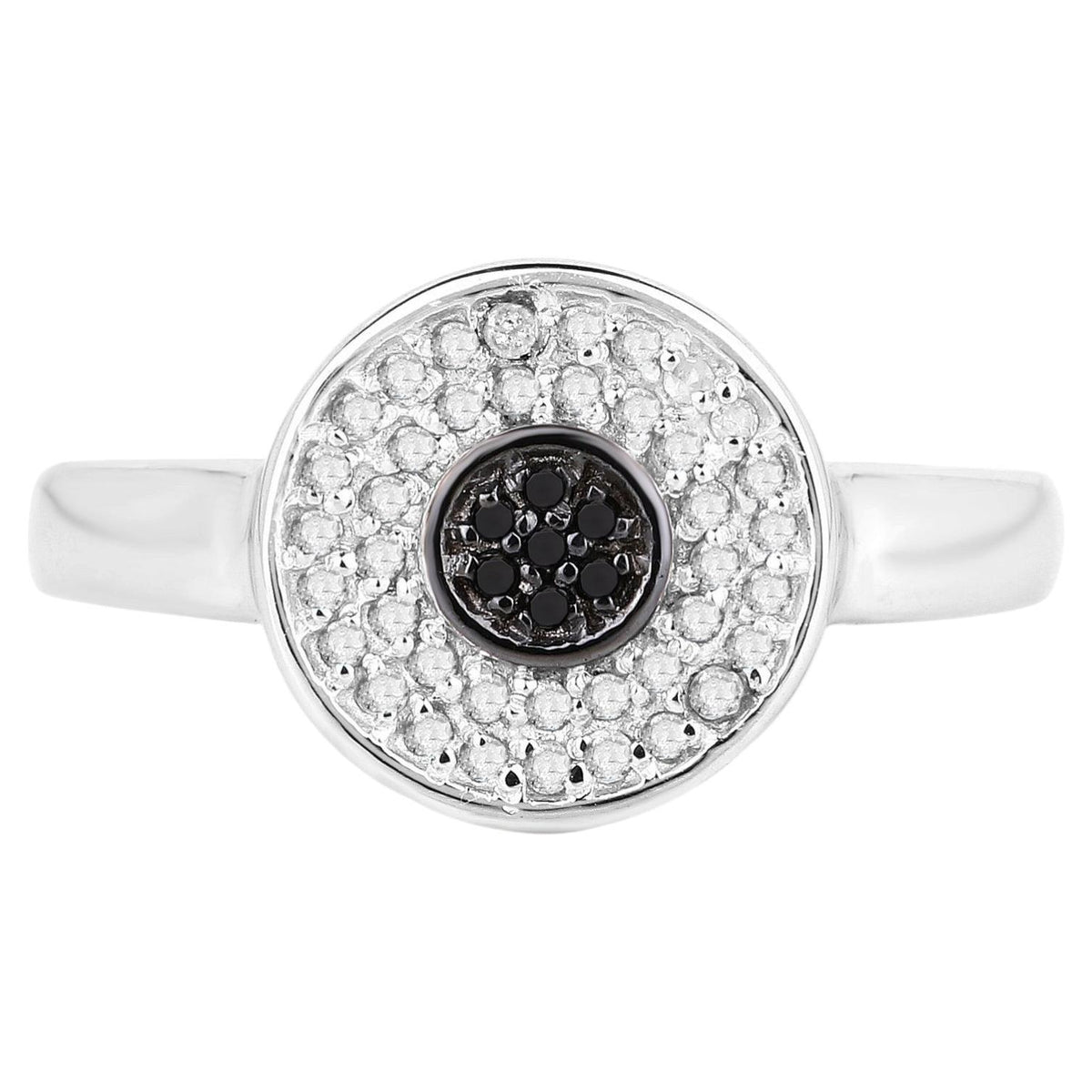 Multicolor Diamond Ring 0.18 Carats Sterling Silver