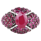 Ruby Ring 5.1 Carats Sterling Silver