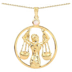 Ethiopian Opal Libra Pendant 0.14 Carats Gold Plated Silver