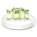 Peridot Ring 2.06 Carats Sterling Silver