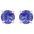 Tanzanite Stud Earrings 0.44 Carats Sterling Silver