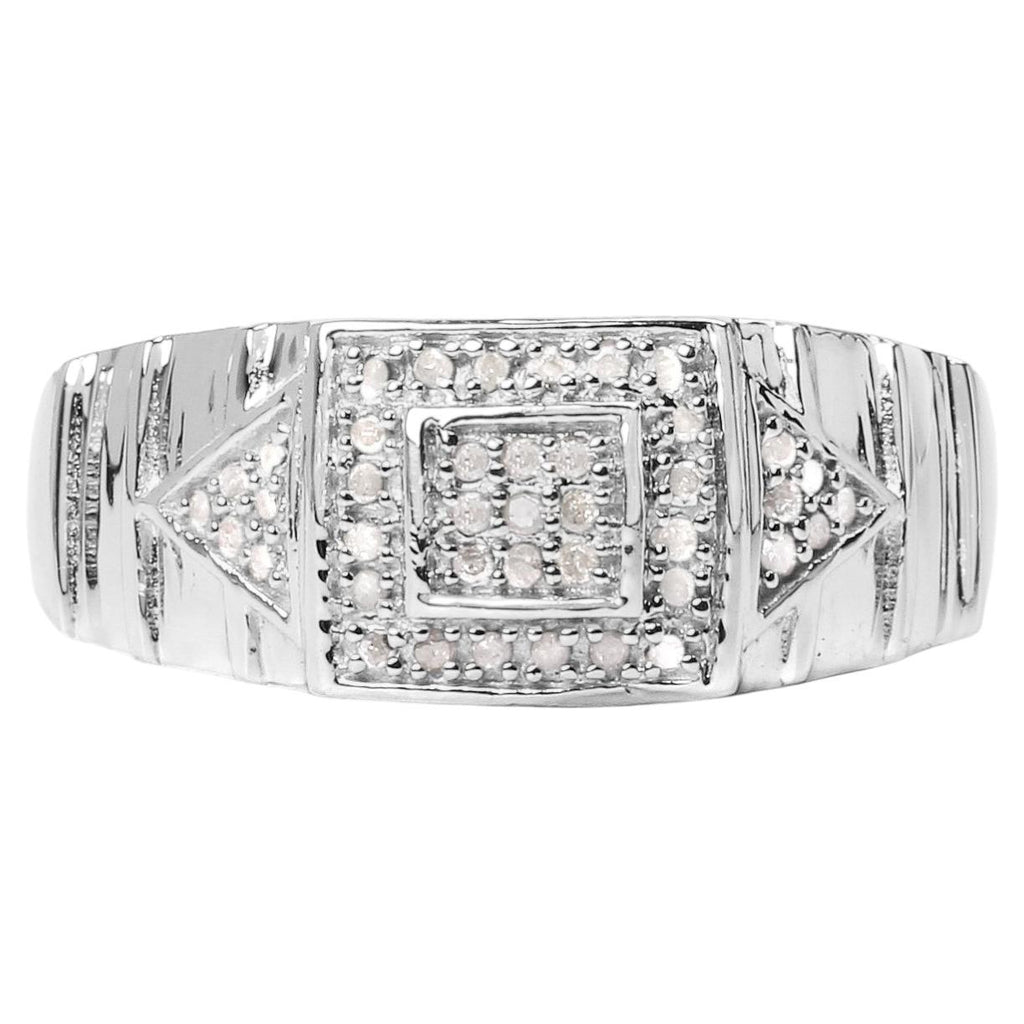 Diamond Ring 0.2 Carats Sterling Silver