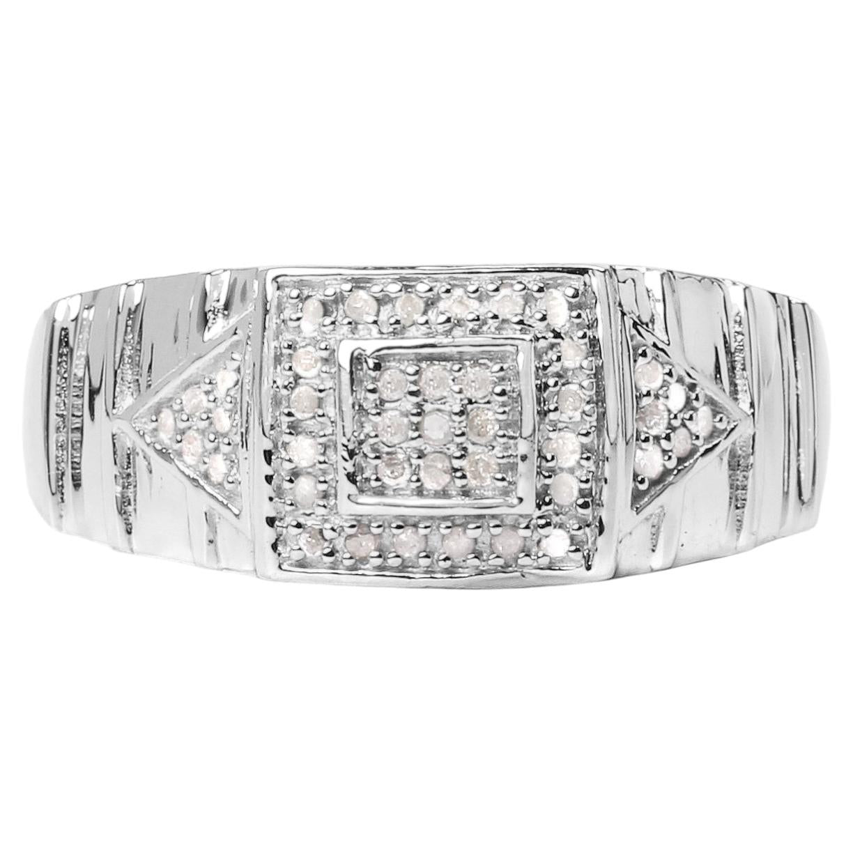 Diamond Ring 0.2 Carats Sterling Silver