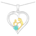 Emerald Mom Pendant 0.44 Carats Sterling Silver