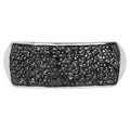 Black Diamond Ring 0.42 Carats Sterling Silver