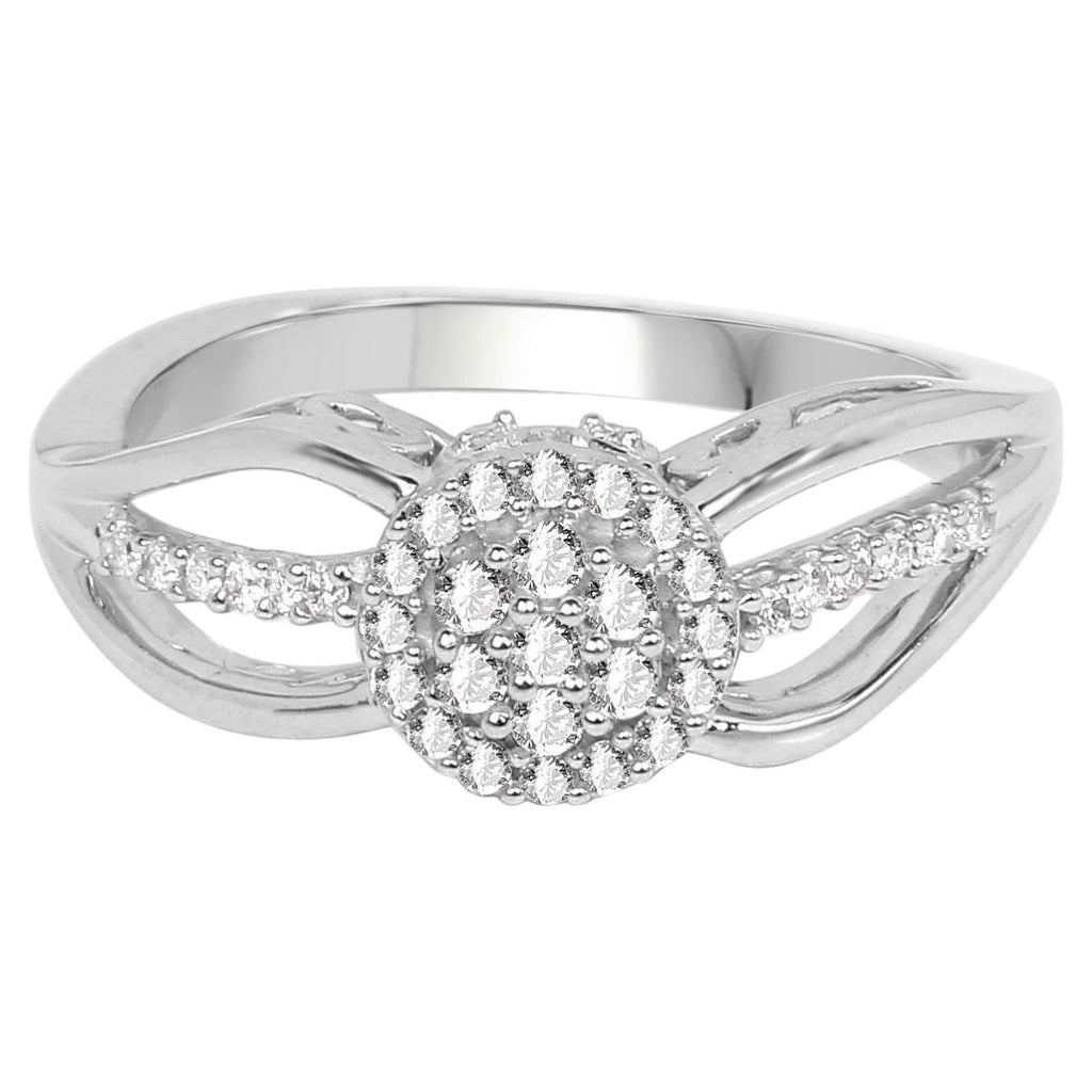 Diamond Ring 0.2 Carats 14K White Gold
