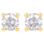 Diamond Stud Earrings 0.28 Carats 14K Yellow Gold